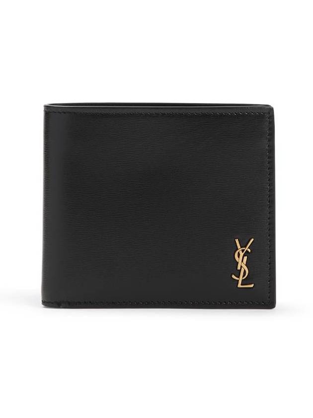 Tiny Monogram Half Wallet Black Gold - SAINT LAURENT - BALAAN 2