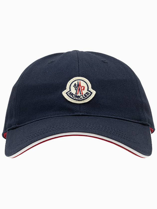 Logo Patch Ball Cap Night Blue - MONCLER - BALAAN.