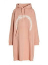 Woman's Cotton Hoodie Mini Dress Peach - MAISON MARGIELA - BALAAN 2