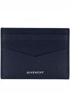 Logo Leather Card Wallet Navy - GIVENCHY - BALAAN 2