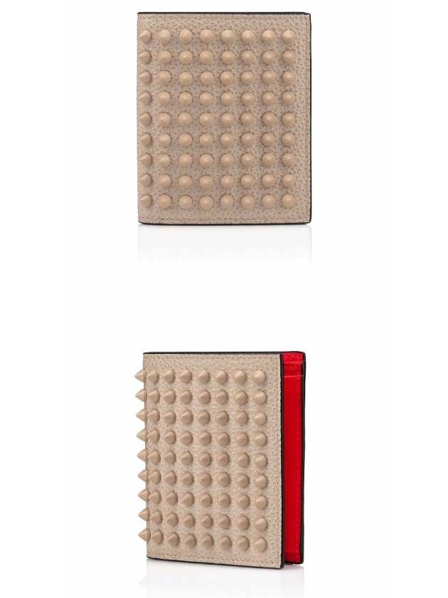 Pharos Spike Half-Wallet Beige - CHRISTIAN LOUBOUTIN - BALAAN 5