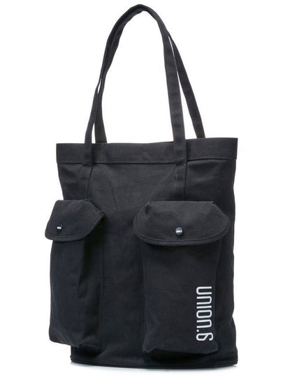 Women's Double Pocket Bag Black - UNION 6 - BALAAN 2