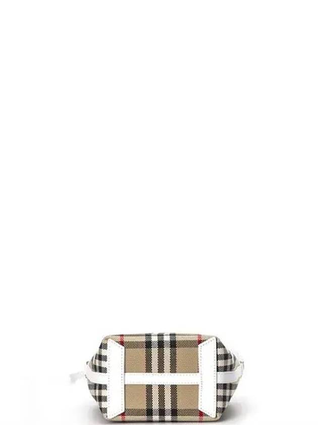 Burberry Mini London Tote Bag Archive Beige White - BURBERRY - BALAAN 5