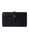 Intrecciato French Medium Wallet Black - BOTTEGA VENETA - BALAAN.