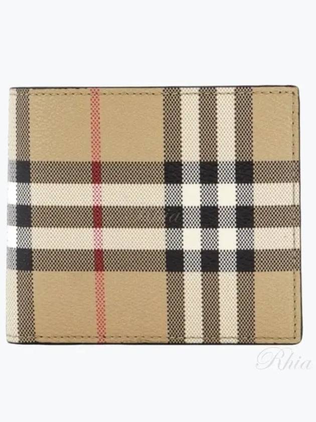 Check Motif Half Wallet Beige - BURBERRY - BALAAN 2