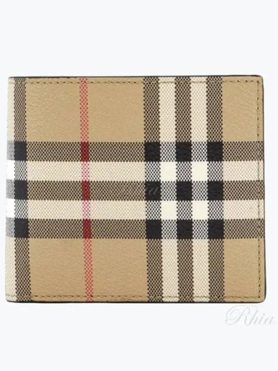 Check Motif Half Wallet Beige - BURBERRY - BALAAN 2