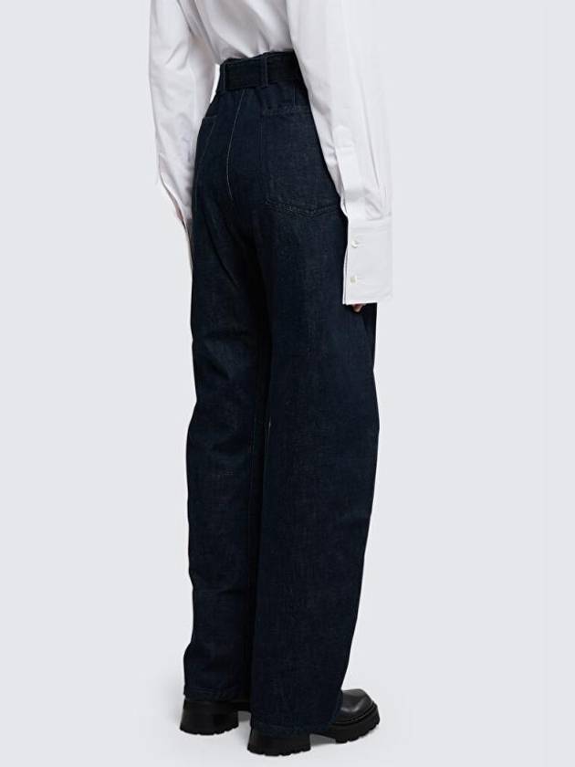 Twisted Belt Straight Jeans Indigo - LEMAIRE - BALAAN 3