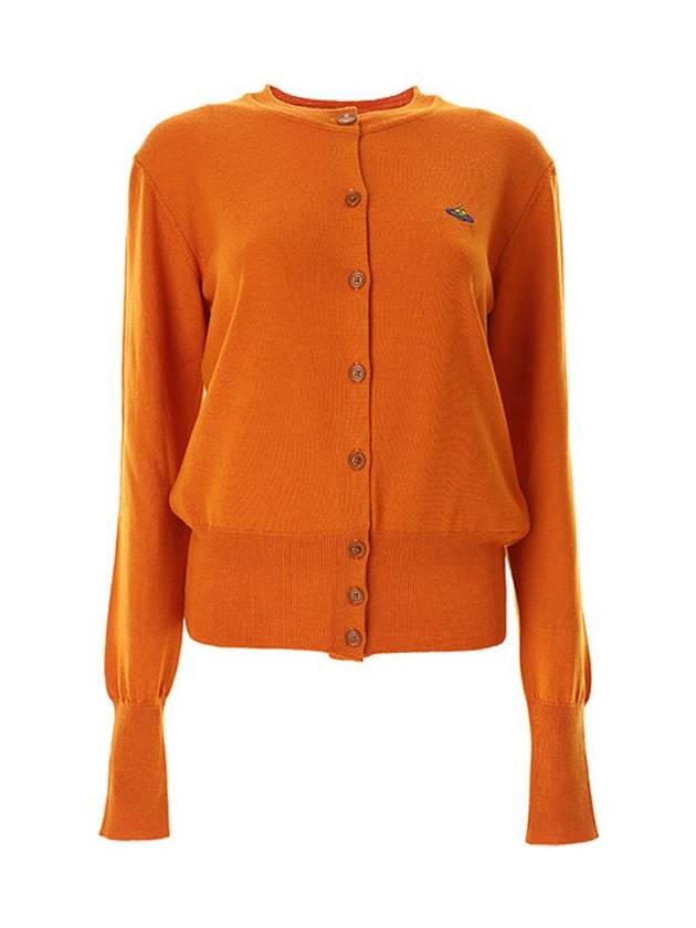 Bea Logo Wool Cardigan Orange - VIVIENNE WESTWOOD - BALAAN 2