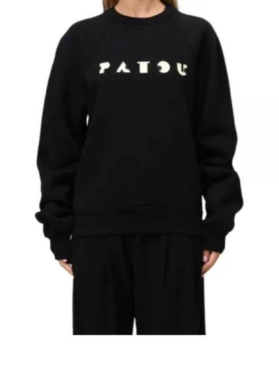 Logo Print Sweatshirt Black - PATOU - BALAAN 2