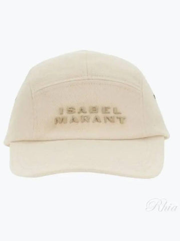 Logo Detail Cotton Cap 23ACQ008XFAA2C08A ECEC - ISABEL MARANT - BALAAN 1