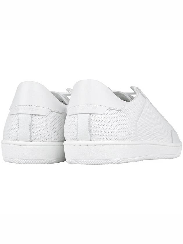 Court Classic Perforated Leather Low Top Sneakers White - SAINT LAURENT - BALAAN 6