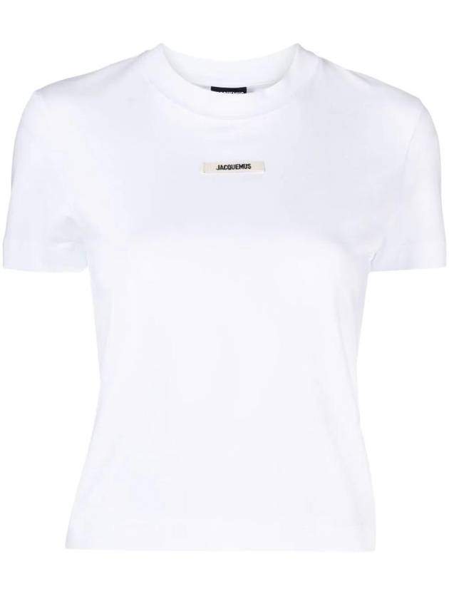 Le Gros Grain Short Sleeve T-Shirt White - JACQUEMUS - BALAAN 1