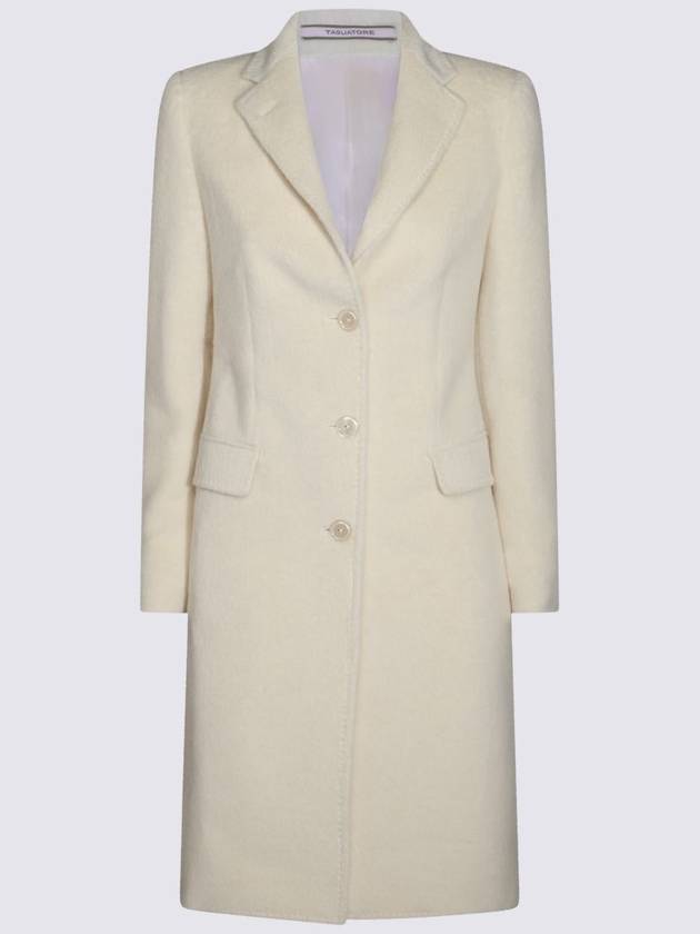 Tagliatore White Wool Coat - TAGLIATORE - BALAAN 1