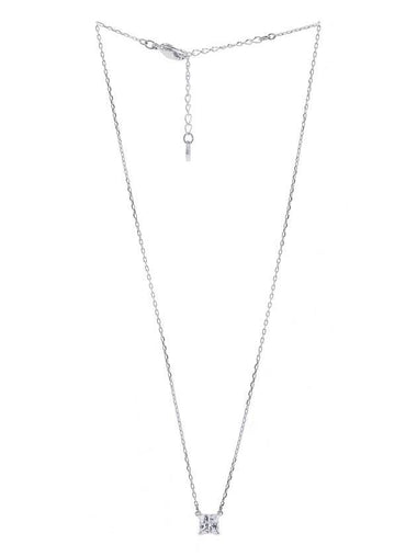 Stilla Attract Square Cut Crystal Pendant Necklace Silver - SWAROVSKI - BALAAN 1