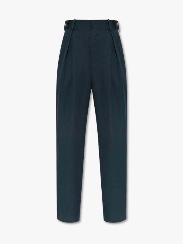 Wool Straight Pants Green - BOTTEGA VENETA - BALAAN 2