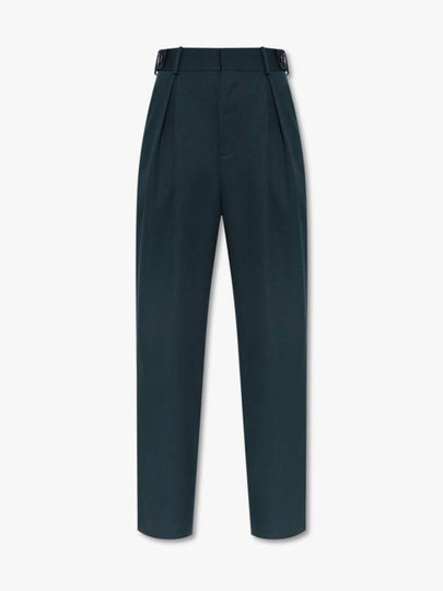 Wool Straight Pants Green - BOTTEGA VENETA - BALAAN 2