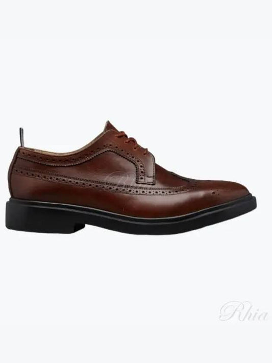 Long Wing Round Toe Leather Brogues Brown - THOM BROWNE - BALAAN 2