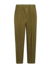 Pleats Bottoms Straight Pants Khaki - ISSEY MIYAKE - BALAAN 2