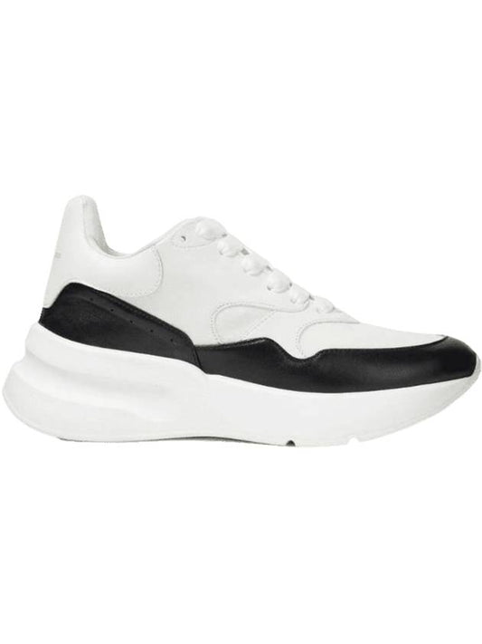 Oversized Runner Low Top Sneakers White Black - ALEXANDER MCQUEEN - BALAAN 1