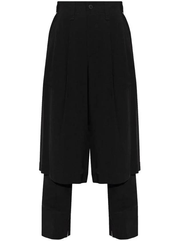 Two As One Layered Slacks Black - ISSEY MIYAKE - BALAAN 1