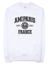 Logo Print Sweatshirt White - AMI - BALAAN 10