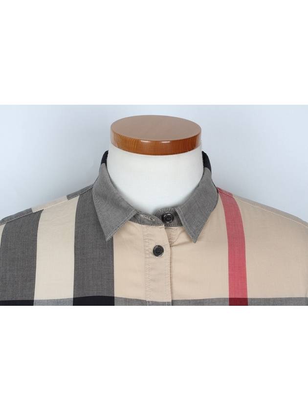 Britline Check Shirt M - BURBERRY - BALAAN 5