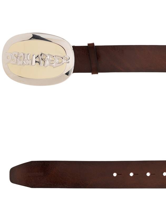 logo buckle leather belt BEM029312900001 - DSQUARED2 - BALAAN 5