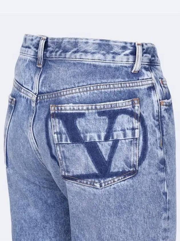Men's Back Pocket V Logo Signature Denim Jeans - VALENTINO - BALAAN.