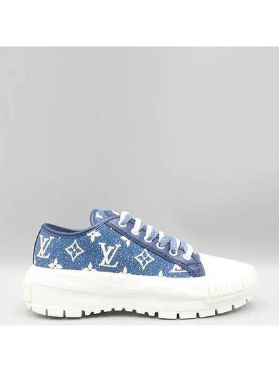 1A9S06 Monogram Denim Leather Squad Line Women s Sneakers - LOUIS VUITTON - BALAAN 2