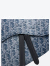 Saddle Strap Denim Oblique Jacquard Shoulder Bag Blue - DIOR - BALAAN 5