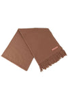 Studios Signature Logo Wool Muffler Brown - ACNE STUDIOS - BALAAN.