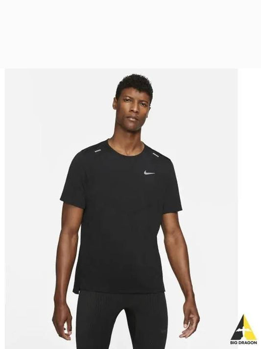 Dry fit rise 365 short sleeve running top M black CZ9185 013 - NIKE - BALAAN 1