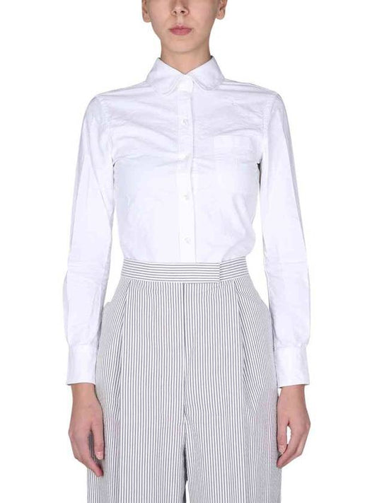 Cotton Oxford Shirt White - THOM BROWNE - BALAAN 1