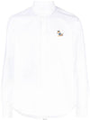 Dressed Fox Patch Relaxed Long Sleeve Shirt White - MAISON KITSUNE - BALAAN 2