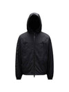 Besar Nylon Hooded Zip-Up Black - MONCLER - BALAAN.