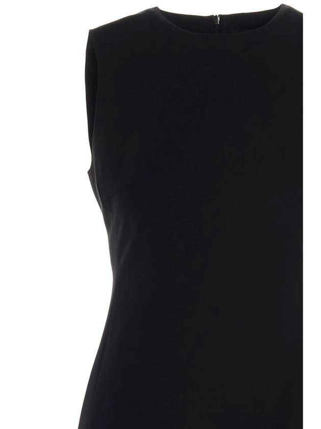 Sleeveless Fitted Midi Dress Black - THEORY - BALAAN 5