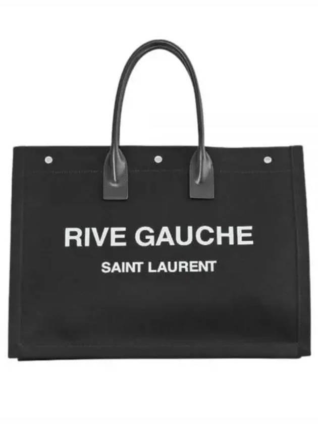 Rive Gauche Lino Legend Large Tote Bag Black - SAINT LAURENT - BALAAN 2