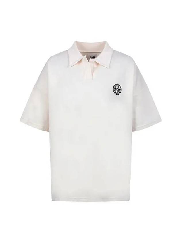 Flee collar neck short sleeve t-shirt MZ3ME180CRM - P_LABEL - BALAAN 8