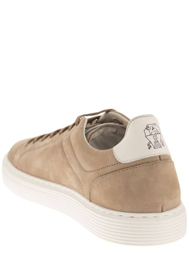 Suede Low Top Sneakers Beige - BRUNELLO CUCINELLI - BALAAN 4