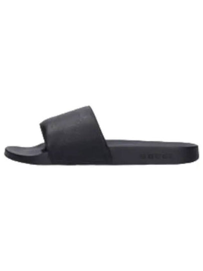 GG Rubber Slippers Black - GUCCI - BALAAN 2