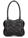 Butterfly Leather Shoulder Bag Black - GANNI - BALAAN 2