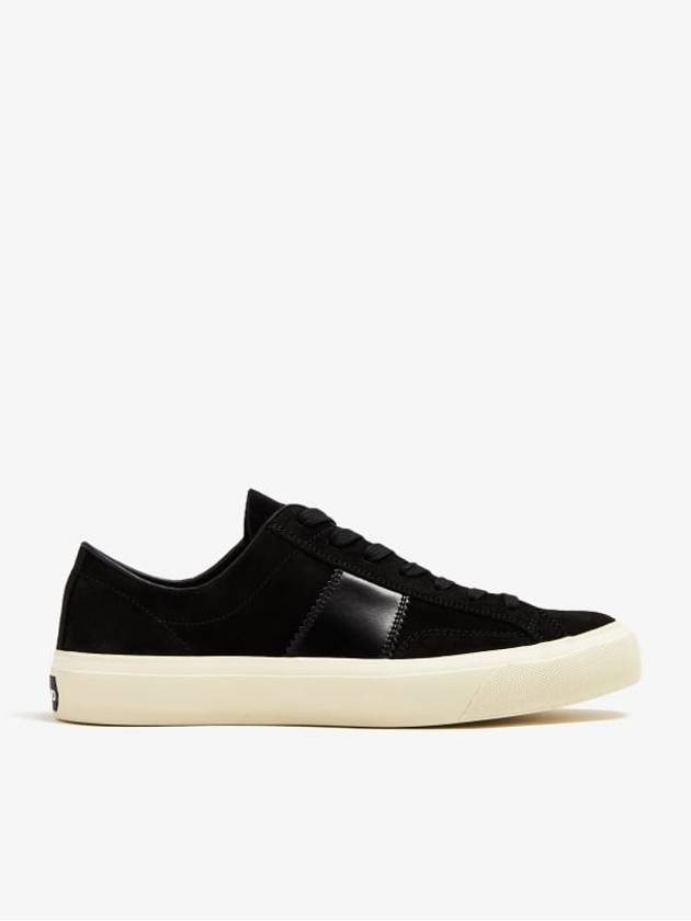 Suede Low Top Sneakers Black - TOM FORD - BALAAN 2