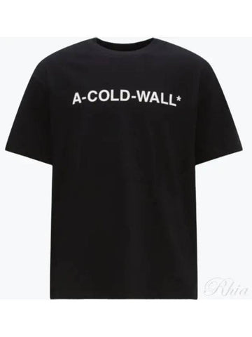 ACWMTS092 Black Essential Logo Men s Short Sleeve T Shirt - A-COLD-WALL - BALAAN 1