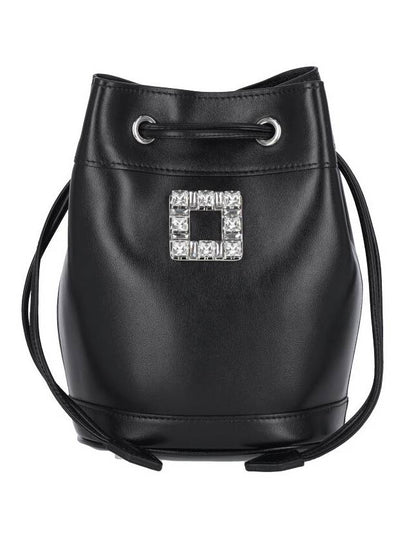 Très Vivier Leather Bucket Bag Black - ROGER VIVIER - BALAAN 2