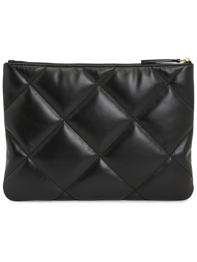 Kira Quilted Clutch Bag Black - TORY BURCH - BALAAN 4