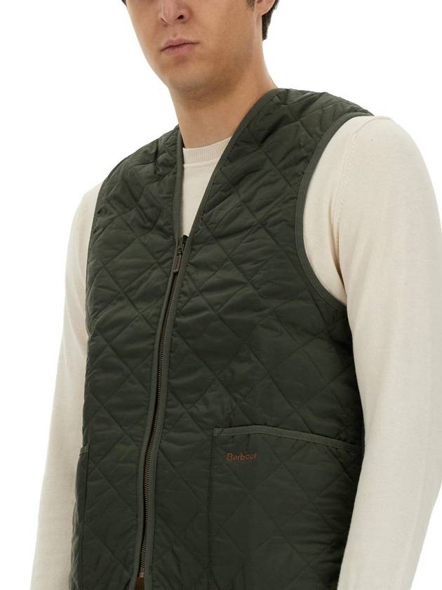 Quilted Waistcoat Zip In Liner Vest Olive - BARBOUR - BALAAN 5