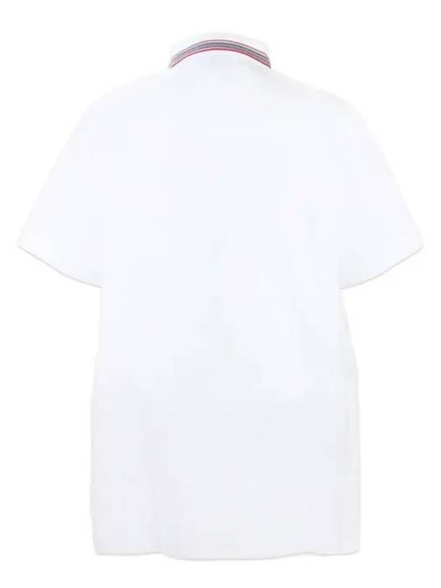 Collar Detail Polo Shirt White - BURBERRY - BALAAN 3