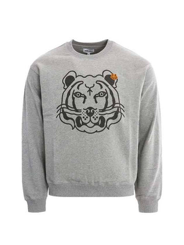 Tiger Printing Sweatshirt Grey - KENZO - BALAAN 1