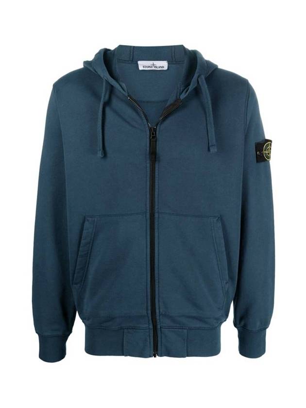 Waffen Patch Hooded Zip-Up Blue - STONE ISLAND - BALAAN 1