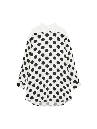 Women's Big Dot Pattern Shirt One Piece White - MARNI - BALAAN 1